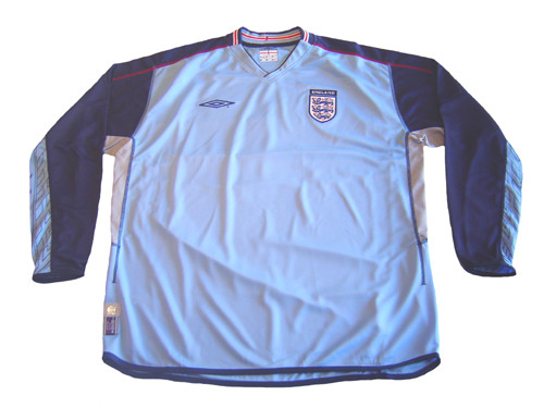 UMBRO ENGLAND 2002 GK JERSEY AWAY BLUE - Soccer Plus