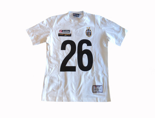 lotto JUVENTUS TELE+ サッカーユニフォーム Vintage 2000's Lotto Juventus Football Train Shirt Soccer Jersey