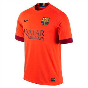 NIKE BARCELONA 2015 AWAY JERSEY ORANGE - Soccer Plus
