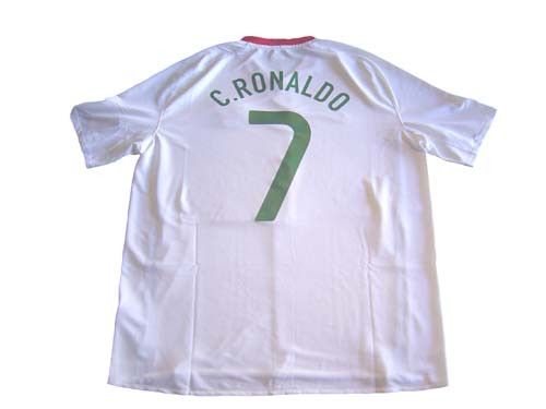 NIKE PORTUGAL 2008 AWAY `RONALDO` JERSEY WHITE - Soccer Plus