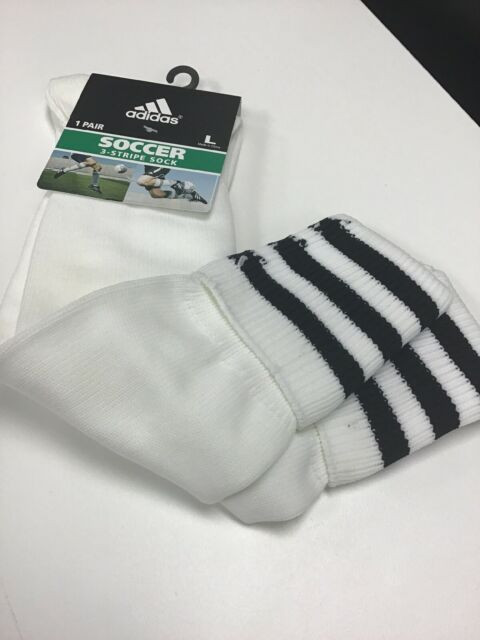 adidas soccer socks white with red stripes