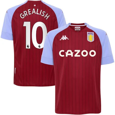 KAPPA ASTON VILLA 2020/21 GREALISH HOME JERSEY - Soccer Plus