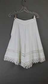 Vintage Edwardian Bloomers with Wide Legs, 1900s Antique, 23-1/2 inch waist