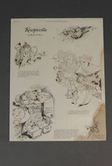 Vintage Kewpies Rose O'Neill Kewpieville Illustrated Story page from 1927 Ladies Home Journal, Cute Fairy, magazine