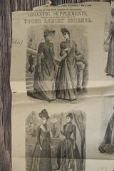 Giant Supplement Young Ladies Journal May 1889, Victorian Fashions Engravings Patterns with , 48 x 32 inches