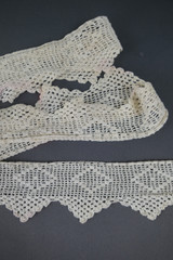Antique Handmade Lace Trim 2-7/8 Yards Victorian Edwardian Dress Blouse Crochet