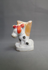 Vintage Dog with Toothache & Bandage, Tiny Vase Figuring, 1920s 1930s Japan, 2-1/4 inches