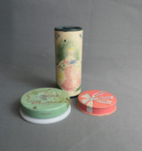 3 Vintage Vanity Items, Heather Rouge, Westmore Make-up, Early American Friendship Garden Powder, 1930s 1940s