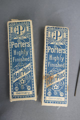 2 Vintage Boxes of Hair Pins by Porters, Germany, straight 2-7/8 inches