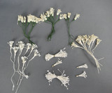 Vintage White and Ivory Millinery Stamen, Hat Making Flowers, 1950s 1960s, 5 styles