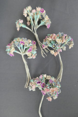 Vintage Tiny Millinery Flowers, 4 Groups of Pastel Flowers 1940s 1950s