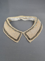 Vintage Beaded and Pearl Collar for Sweater, Blouse or Jacket, 1950s