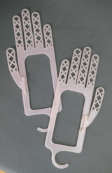 Vintage Pink Glove Dryer Shaper, Stretcher, 1950s Handiform, 1 pair, movable thumbs