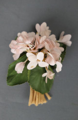 Vintage Small Group of Pink Flowers on Corsage Pin, 1940s 1950s, Millinery Flowers