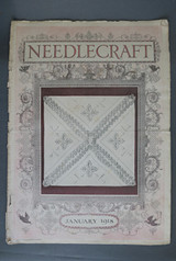 Vintage Needlecraft Magazine January 1918, Crochet & Knitting, Sewing Fashion Linens