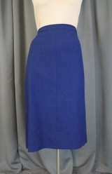 Vintage Dark Blue Wool Skirt, 1960s, 27-1/2 inch waist