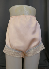 Vintage 1930s Peach Rayon Satin Panties, needs new elastic in waist, 38 inch hips