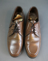 Vintage Men's Brown Leather Dress Shoes, Kinney 1960s, US size 7-1/2D