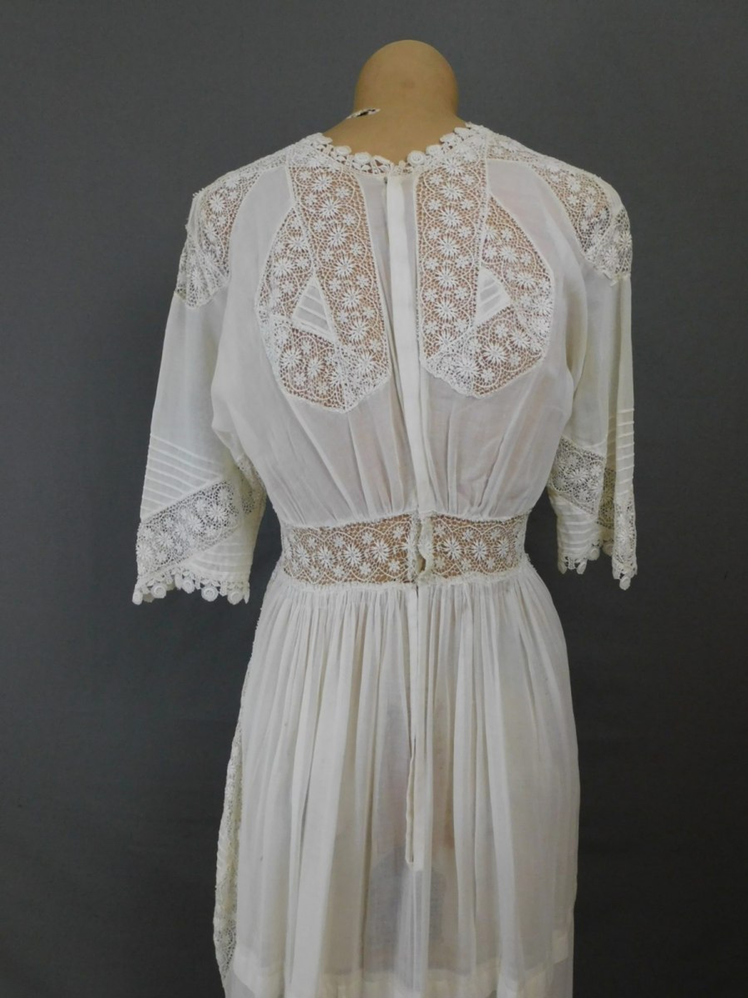 Edwardian White Cotton and Lace Dress - Etsy