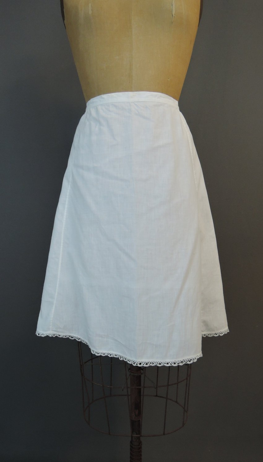 Vintage White Petticoat Slip, Edwardian 1910s Short, fits 32 inch waist ...