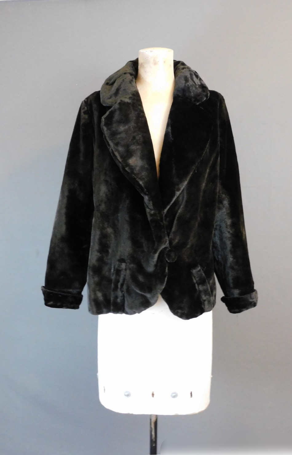 faux velvet jacket