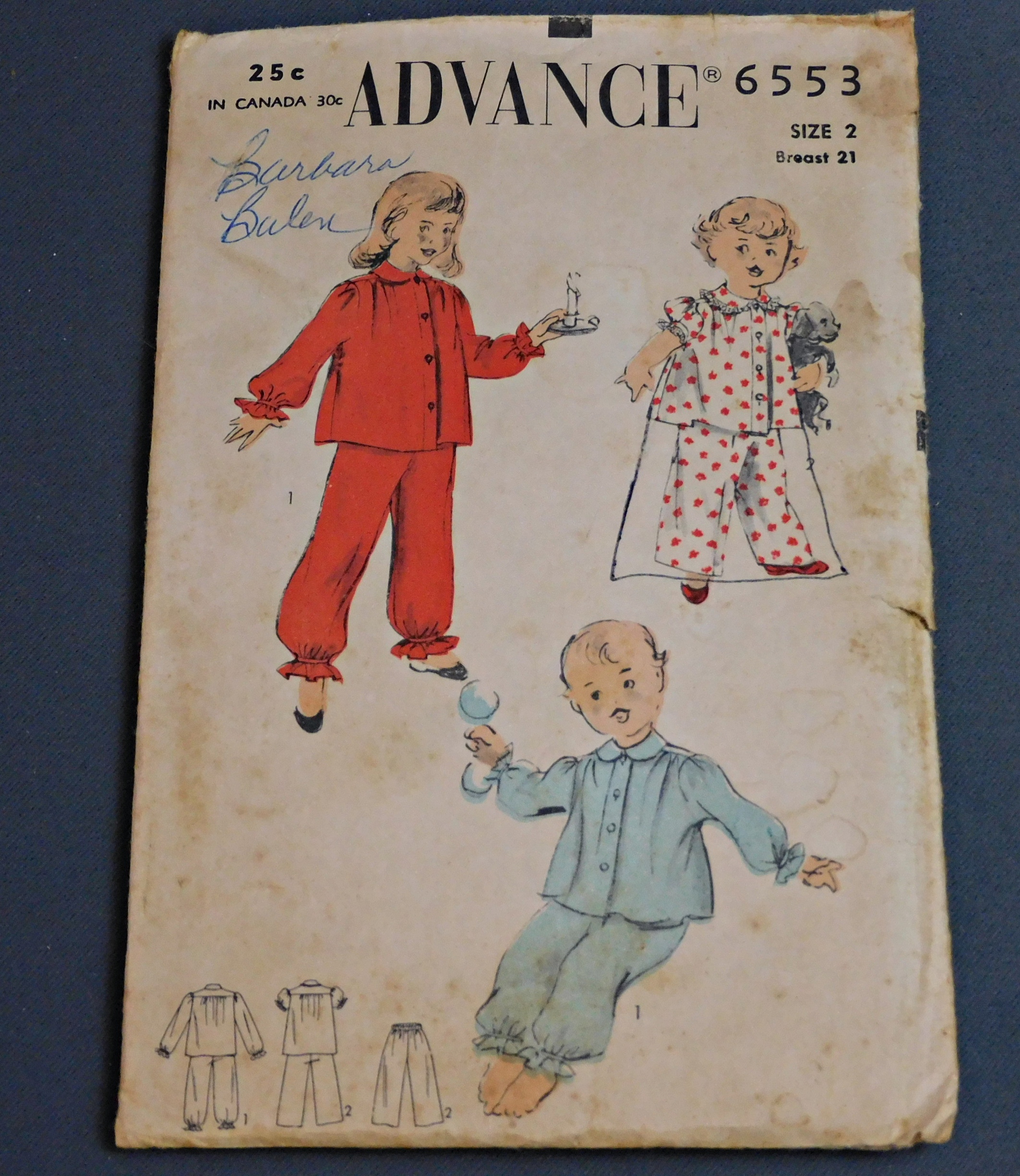 Vintage Pajamas and Nightshirt Pattern 1950s, Simplicity 2242, 32 bust