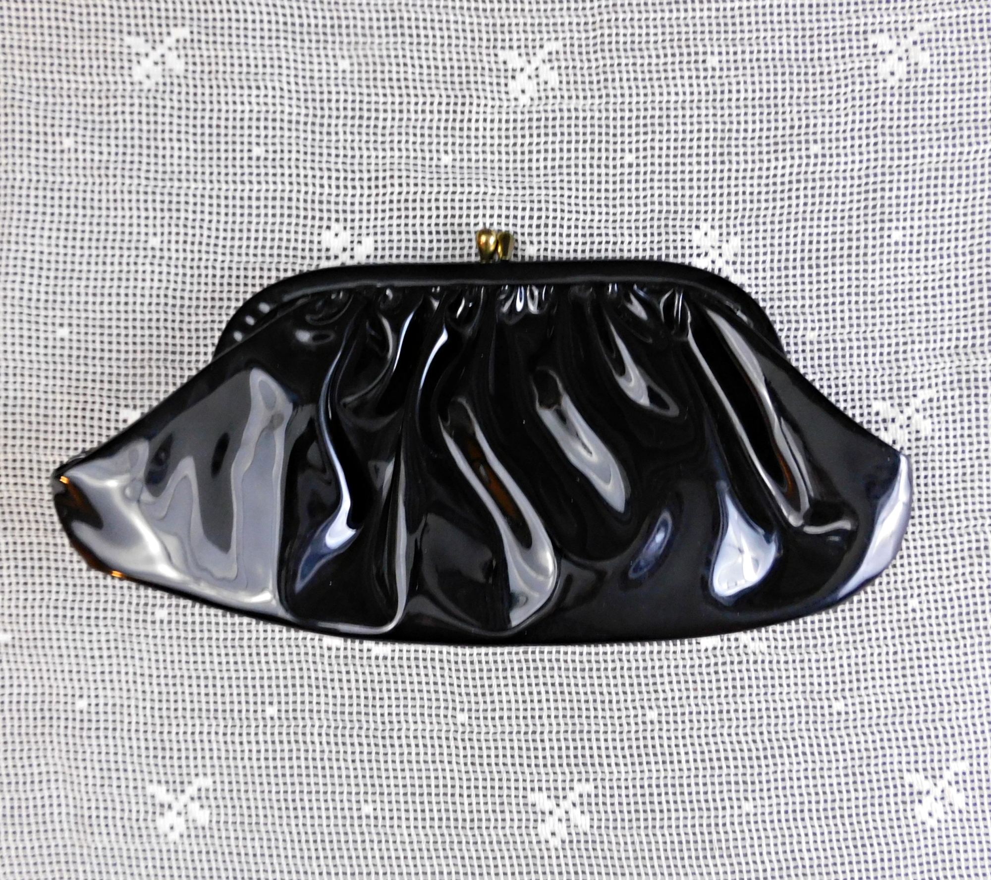 Black Patent Clutch 