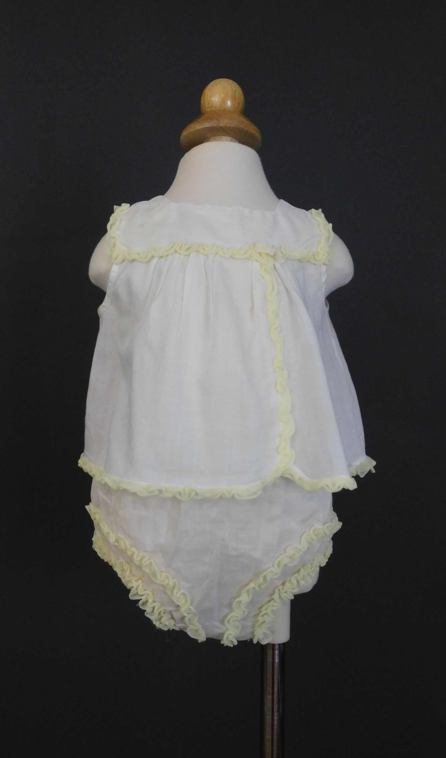 Vintage Baby Shirt & Ruffled Panties Shorts, 1950s Summer, Large Doll Clothes