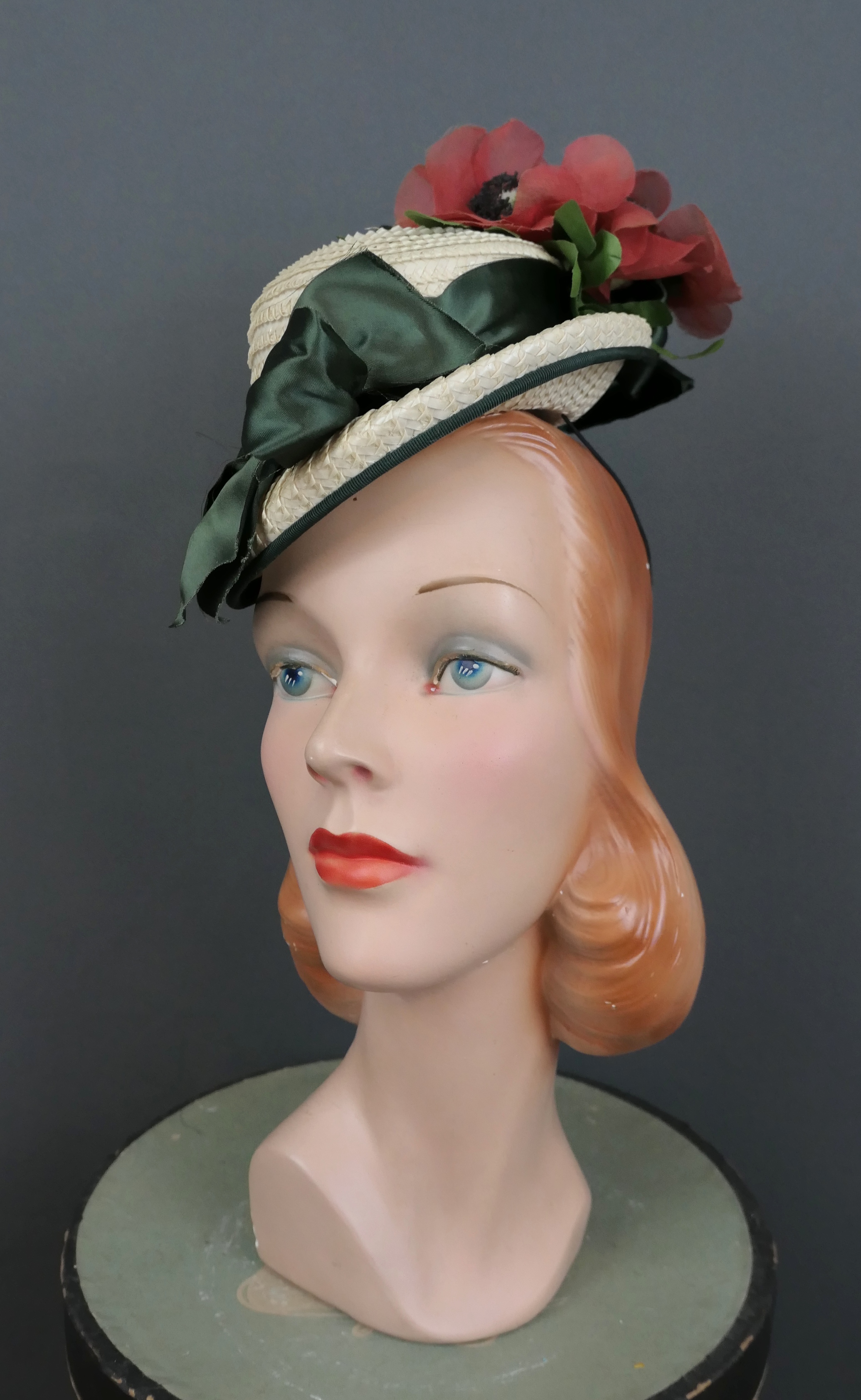 Vintage Fabric Floral Hat with Rust Flower – Proppa Toppa Hats