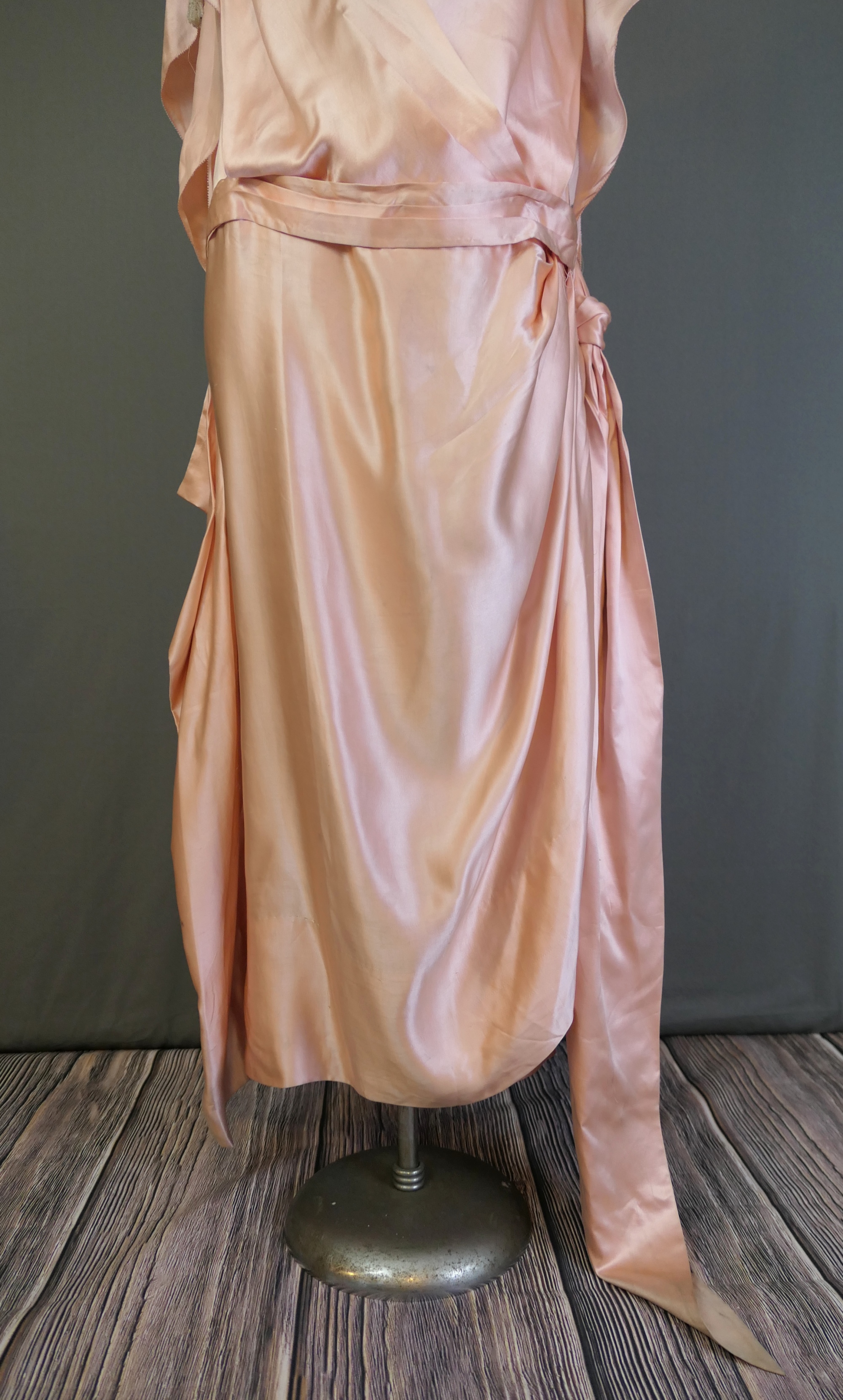1910s evening dress Elaborate Ink Black Silk Formal Dress with Beading Lace and Long Fring –  Dorothea's Closet Vintage