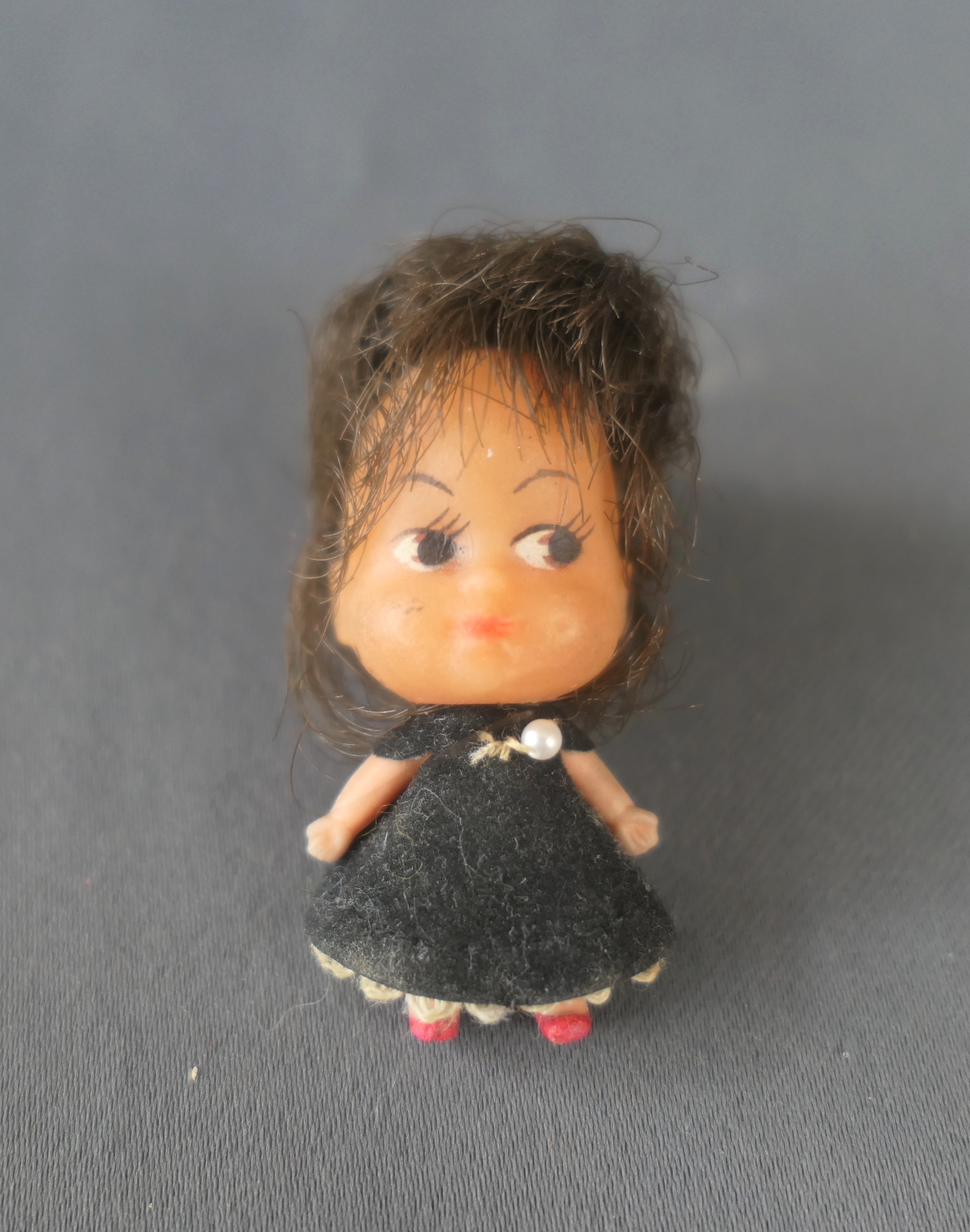 Tiny Vintage Doll, 2 inches, 1960s Kiddle Copy