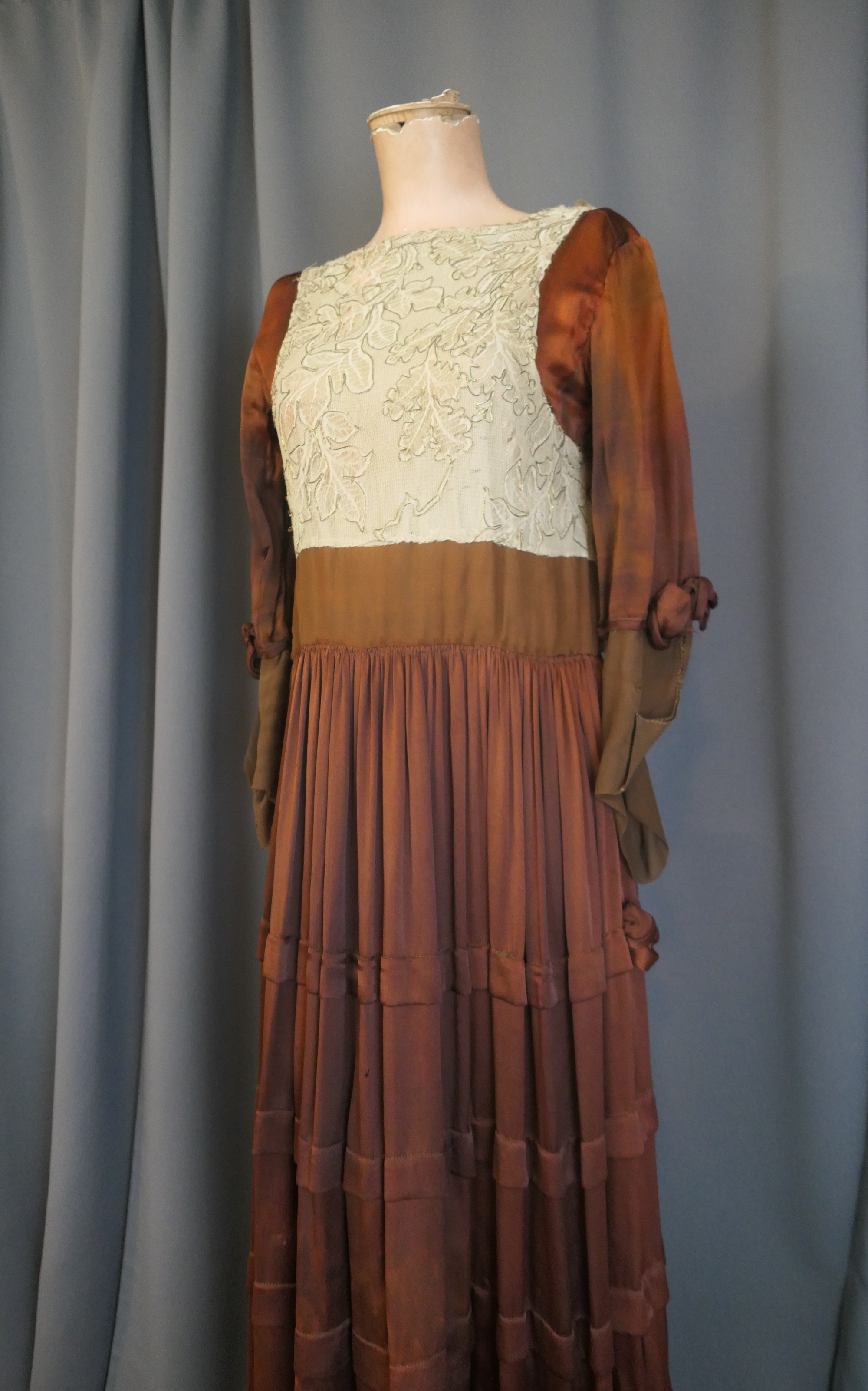 slim fit dress slacks Monika Dimova Gold Thread-Embroidered Crepe Mini Dress