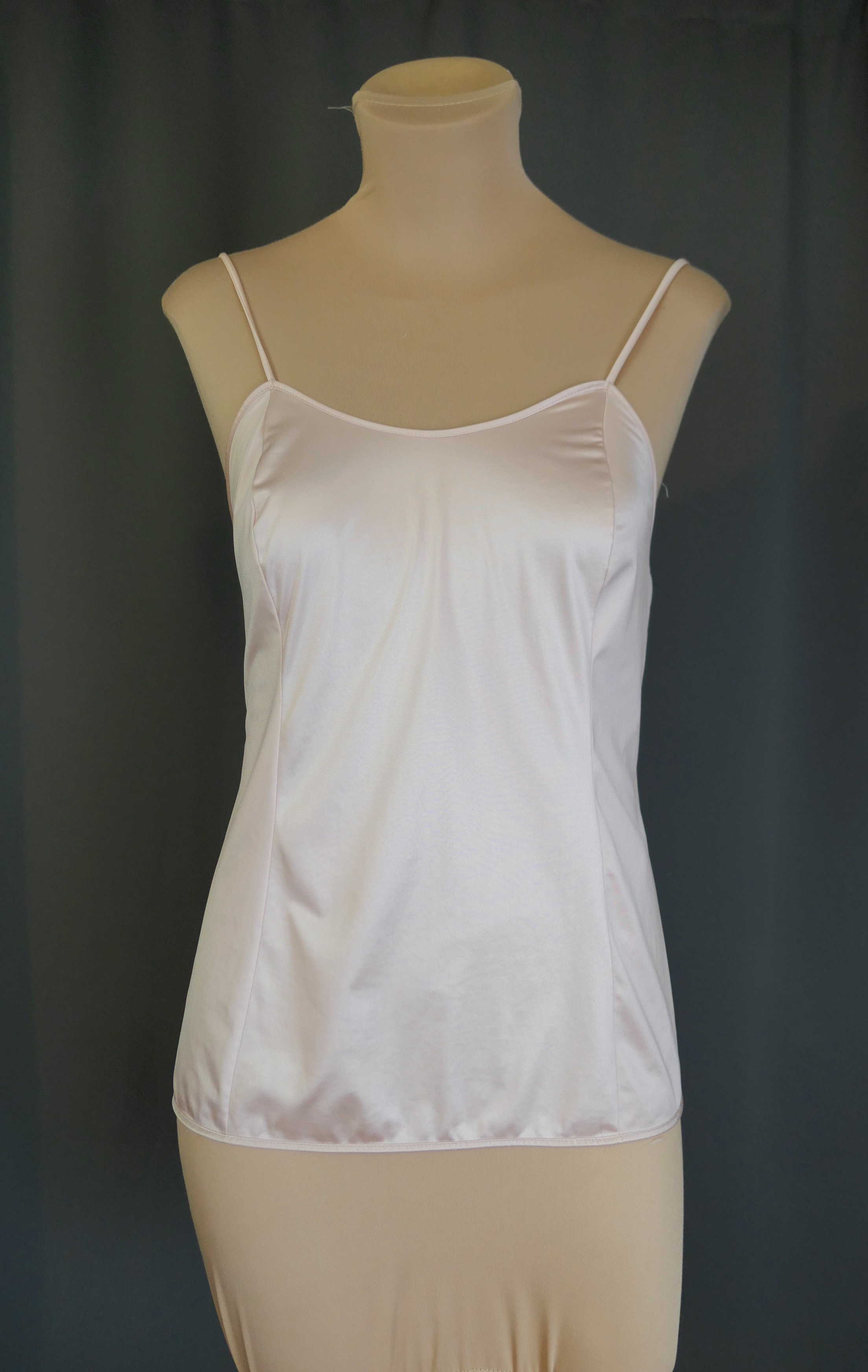 Vintage Cream Camisole 34 Bust, Komar, plain Nylon 1960s, straps do not adjust