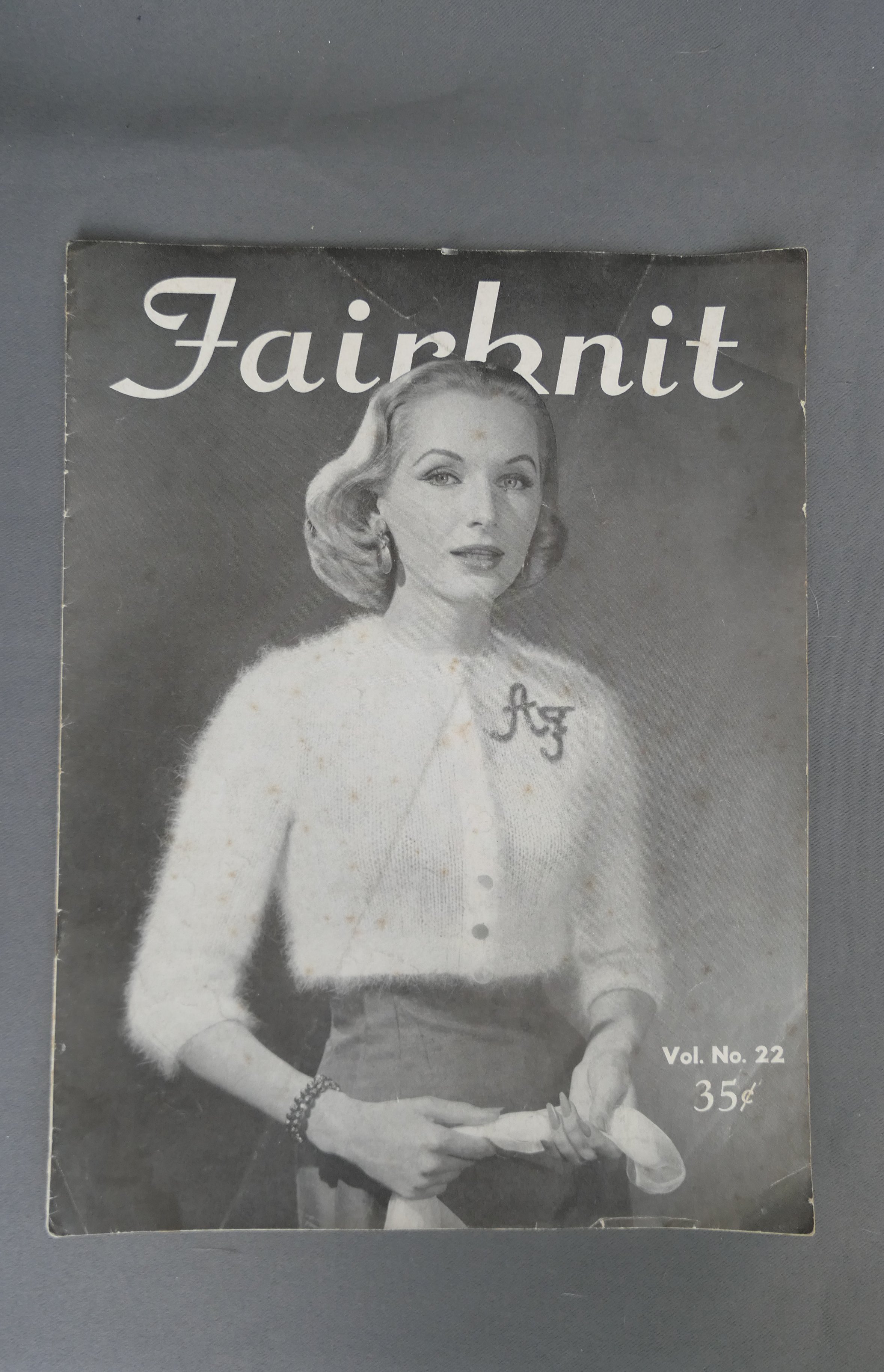 Vintage Knitting Pattern Book 1950s Fairknit #22, Sweaters, Dress, Hats, Stole, Jackets