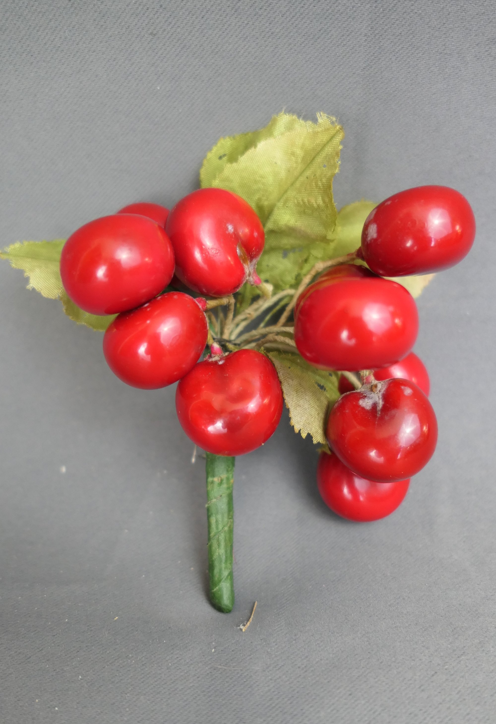 Vintage Millinery Hat Cherries Berries Flowers Corsage 1930s 1940s