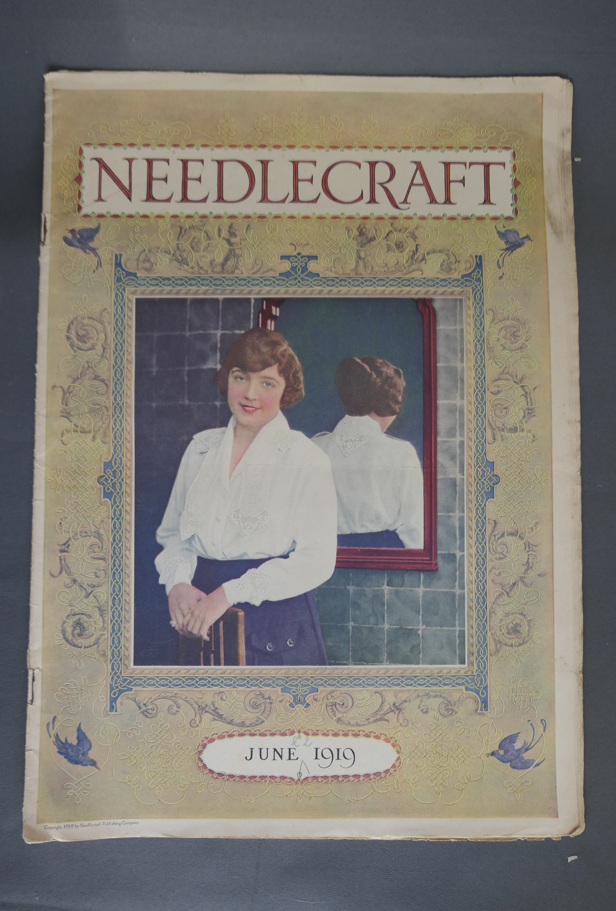 Vintage Needlecraft Magazine June 1919, Crochet & Knitting, Sewing Fashion Linens