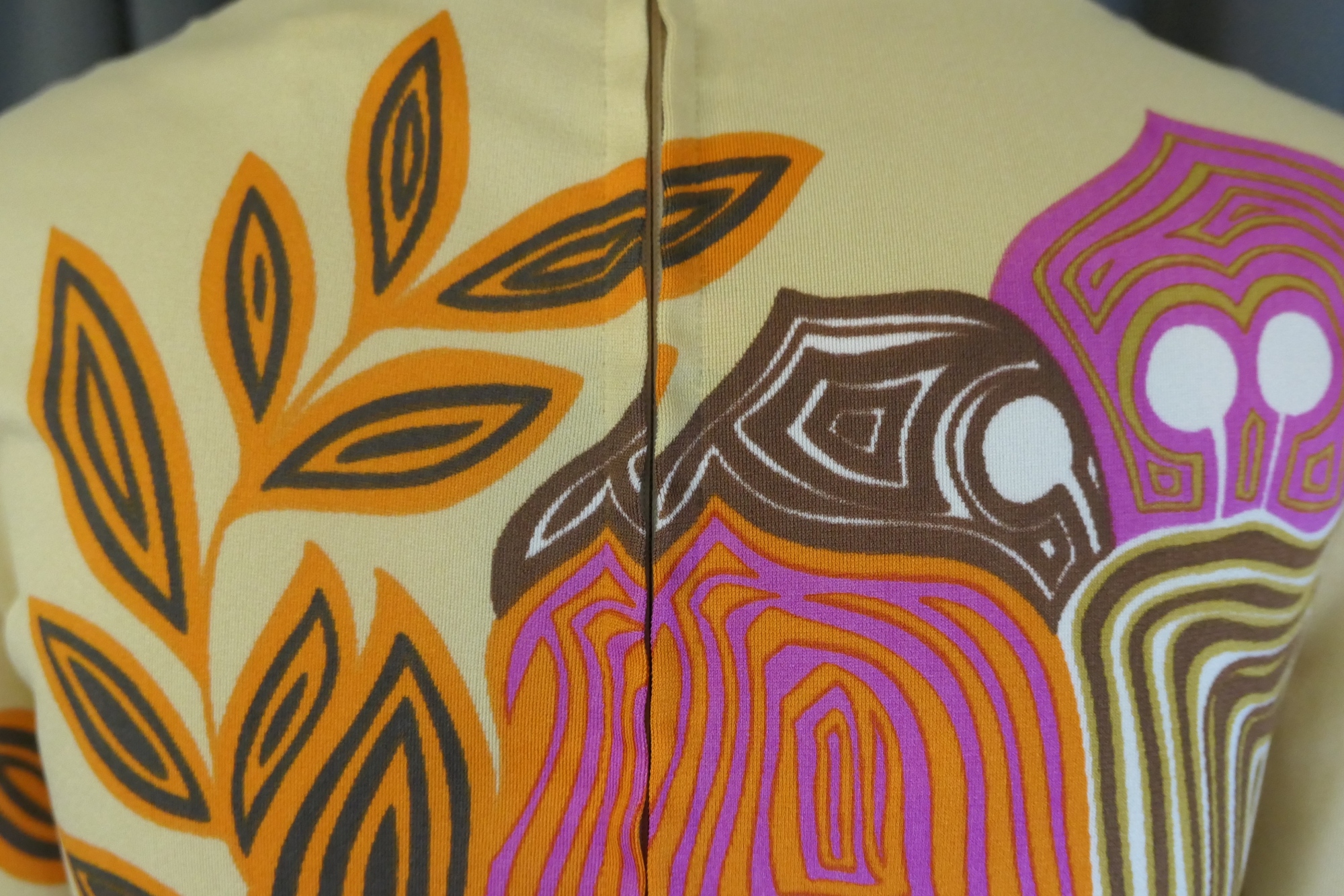 Vintage Abstract Print Dress by Giancarlo by Agatha, Italy, 36 bust  polyester knit shift