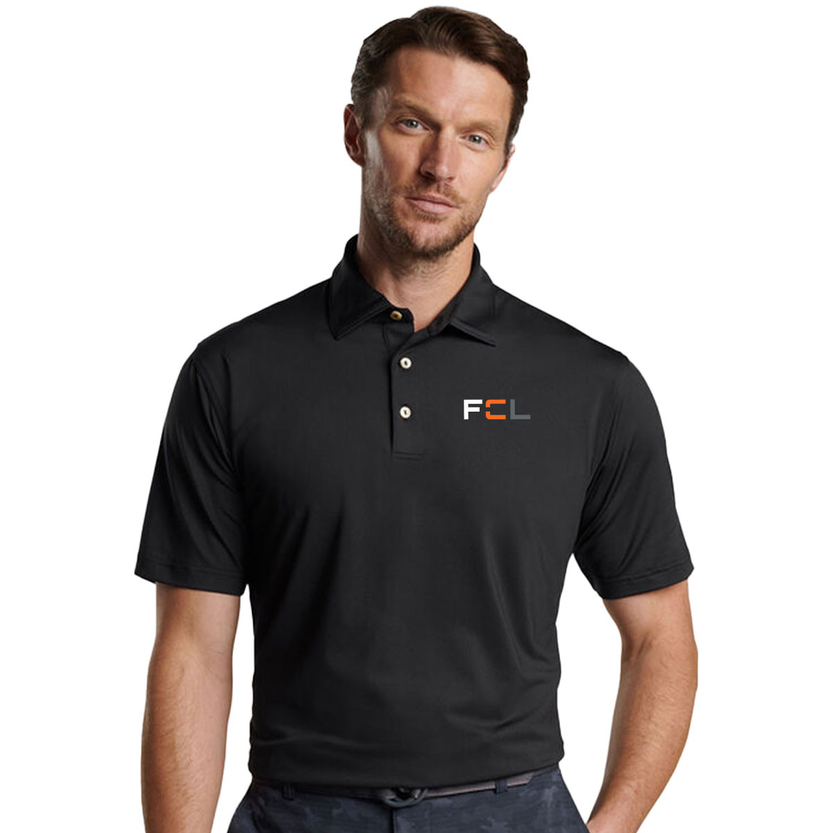 Peter Millar Men's Solid Performance Polo w/Self Collar