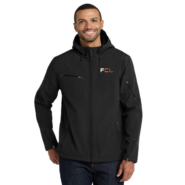 JOB-SPECIFIC - Port Authority Textured Hooded Soft Shell Jacket