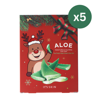 It'S SKIN The Fresh Aloe praznični set sheet maski za lice , (5 kom x 18g)