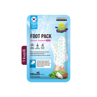 MBEAUTY maska u čarapi za intenzivnu negu kože stopala + NA POKLON MBEAUTY pakovanje za intenzivni tretman kože na rukama, 18g + 18g