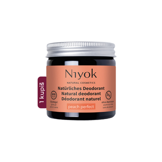 Niyok Perfect peach prirodni dezodorans + NA POKLON Niyok čvrsta krema za ruke - Soft blossom, 40ml + 50g