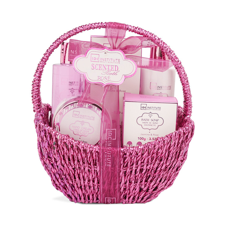 IDC Institute Scented Bath Rose poklon set u korpi, 5/1