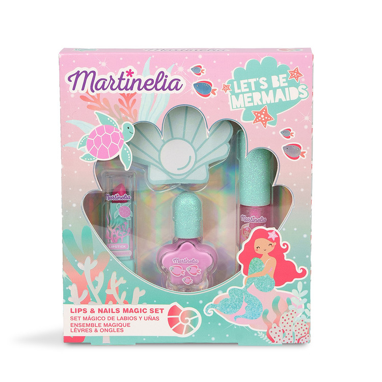 Martinelia Let’s Be Mermaids Lips & Nails Magic set za ulepšavanje, 4/1