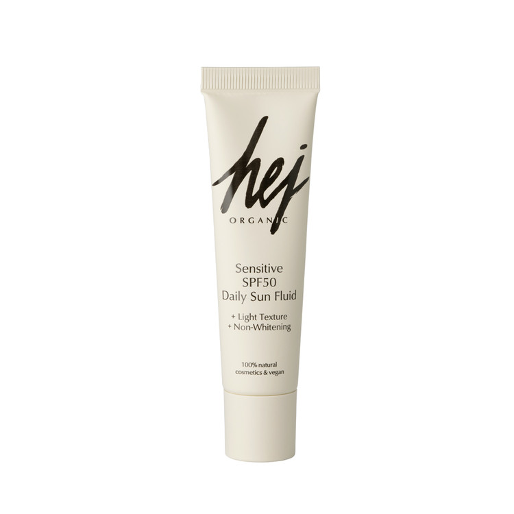hej ORGANIC Sensitive SPF 50 dnevna fluid krema za zaštitu od sunca, 30 ml