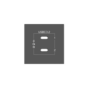 Kramer MD-2C/2CM Passive Dual USB-C Female Connector Module (Black)