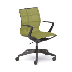 Ashton Bentley Chair-Sedus se:joy (Black Frame Olive Green Fabric)