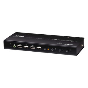 ATEN 4-Port USB 4K HDMI KVMP Switch (Cables Included)