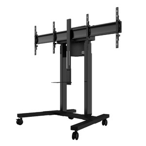 B-Tech BT8556/B Momentum E-Lift Duo XL Motorised Twin Screen VC Trolley