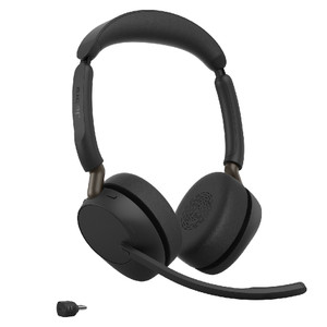 Jabra Evolve3 65 UC Stereo ANC, Wireless Bluetooth Headset, Link 390 Adapter, USB-C